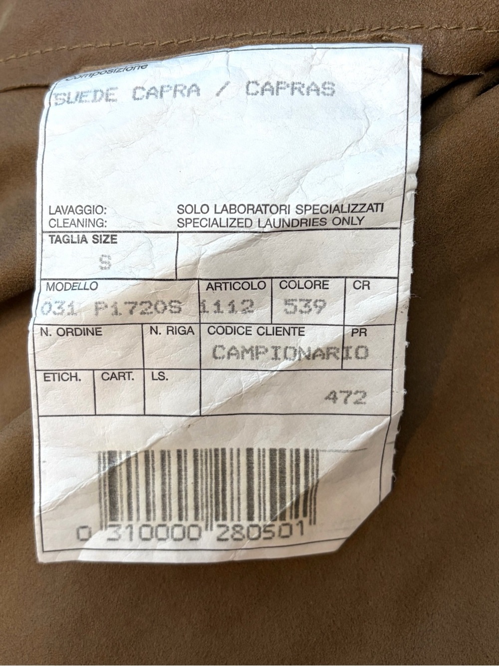 Nigel Preston Suede Button-Front Shirt/Jacket, tan, unlined, S, EUC - Picture 14 of 15